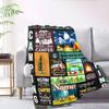 Camping Adventure Quotes And Scenes From The Great Outdoors Lightweight Blanket Name Warmthful Decor Suitable For Sofa Couch Office Bed Picnics Four