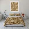 Daisies and brown stripes. Bedding sets Duvet cover sets Duvet covers Pillowcases(1 * Duvet Cover 2 * Pillowcases without duvet insert)
