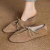 Модные высококачественные балетки на шнуровке из искусственной замши, женские, ретро, мягкие, легкие, дизайнерская обувь, модные уличные лоферы, Zapatos De Mujer