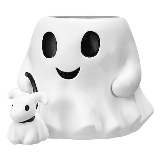Ghost Walking Dog Bucket Candy Bowl Holder Bucket Large Capacity Indoor Outdoor Halloween Planter Pot Decor