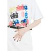 Uniqlo Свободная футболка с графическим принтом, круглый вырез, унисекс, белая 463151-00
