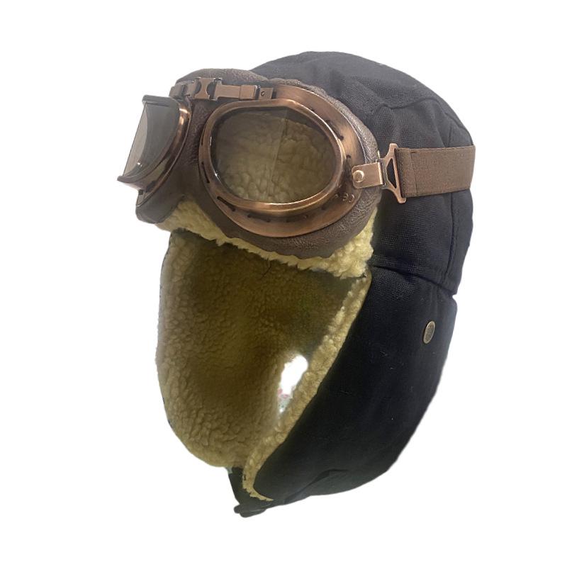 Шапка-авиатор из овечьей шерсти на зиму: Ветрозащитный, Защищающий от холода, Защита ушей для активного отдыха