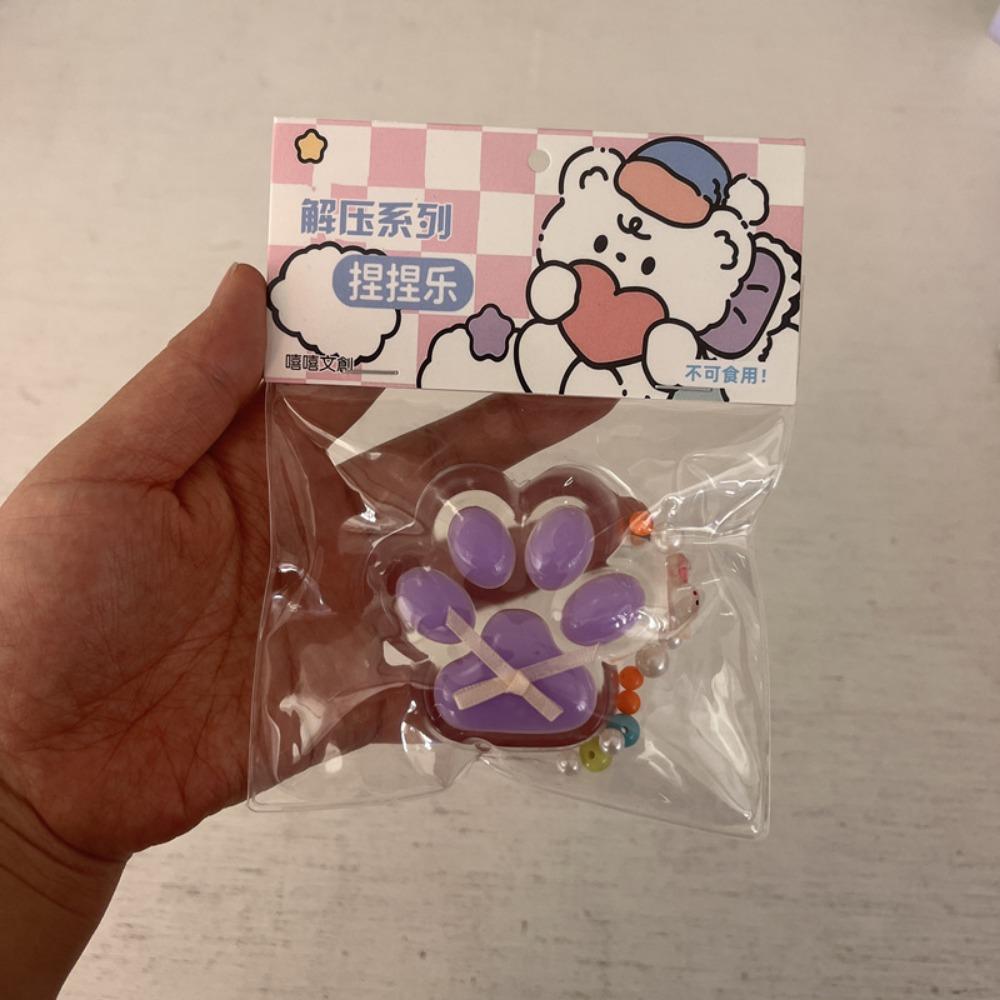 Pearl Squeeze Cat Paw Прозрачная кошачья лапка Щипковая игрушка Забавная кошачья лапка Медленный отскок Игрушка для детей