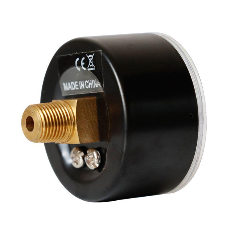 Круглый манометр металлический для корпуса 0/30" и 0/-1 бар 1/8" BSPT с задним креплением, латунный внутренний фитинг, используемый для масла, воды