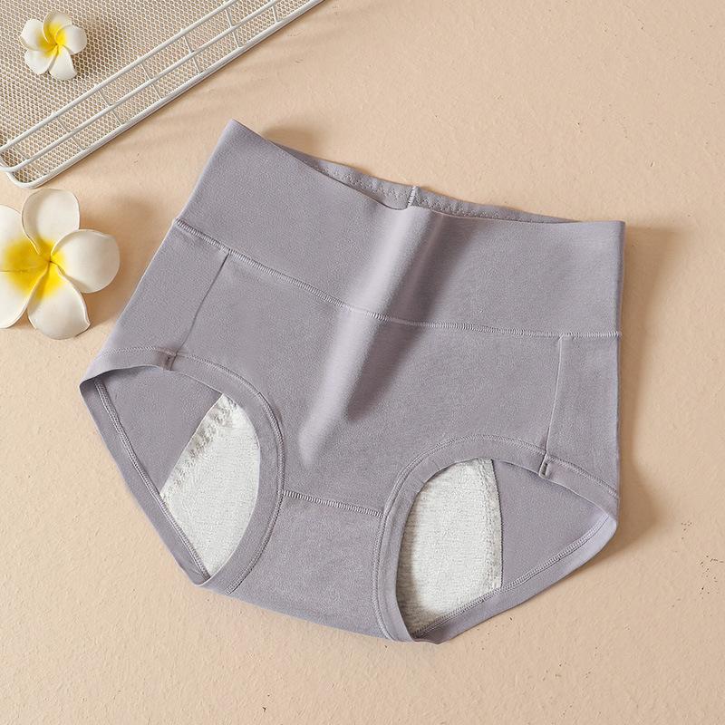 Менструальные трусики с высокой талией, женские расширенные герметичные брюки, физиологическое нижнее белье, хлопковые трусы размера плюс L-3XL, женские трусы