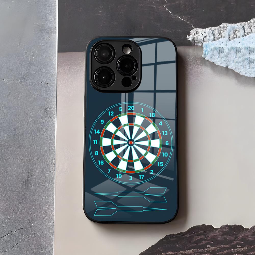 Playroom Dart Printed Phone Case For IPhone 17 Air 16 E Pro Max 15 14 13 Mini 12 Pro 11 Max Plus Black Glass Cover