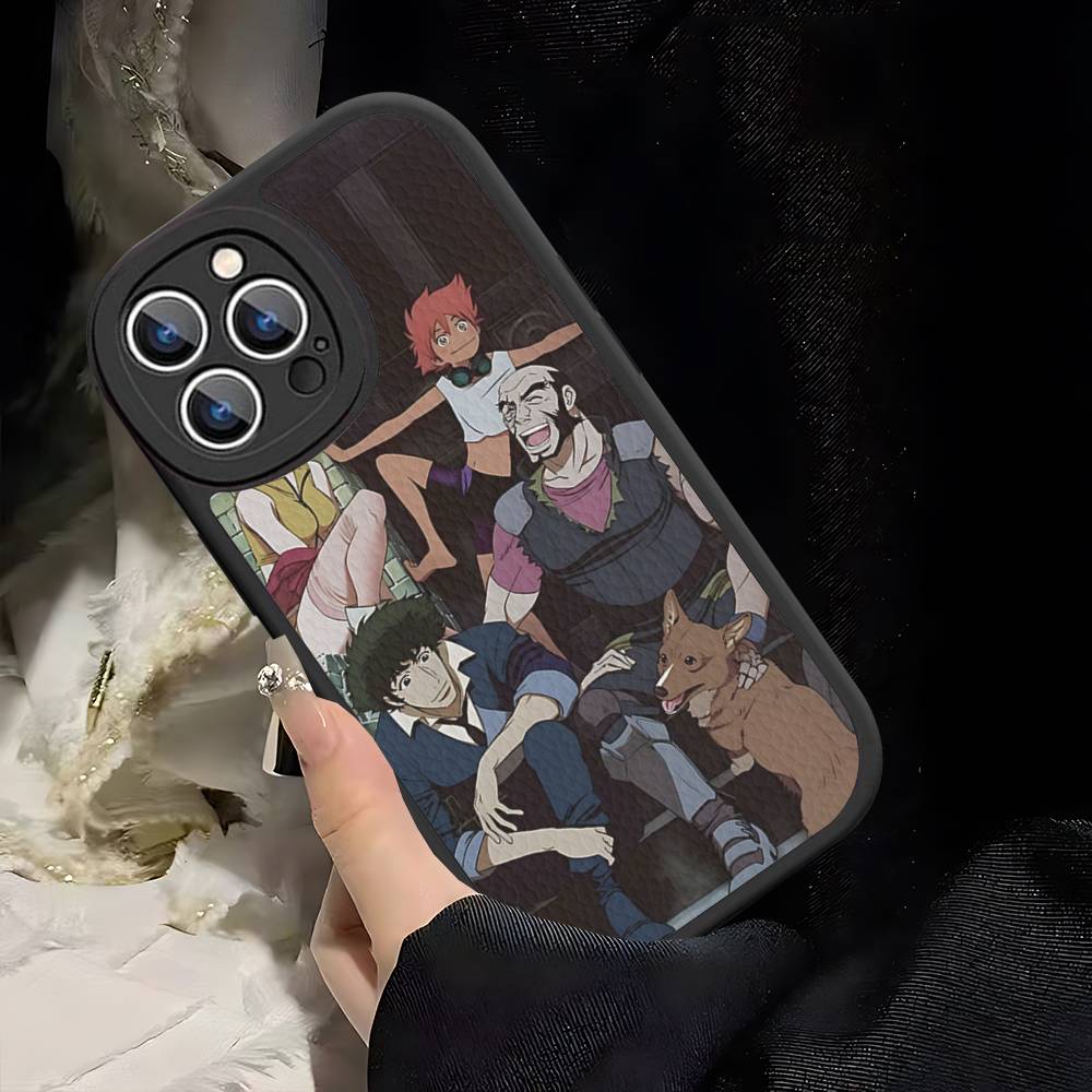 Anime Cowboy Bebop Phone Case Hard Leather For IPhone 16 15 14 13 12 Mini 11 14 Pro Max Xs X Xr 7 8 Plus Fundas