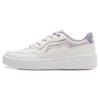New LiNing Newly Anti Slip Wear Resistant Low Top Skateboard Shoes Women's White Purple AGCT474-2