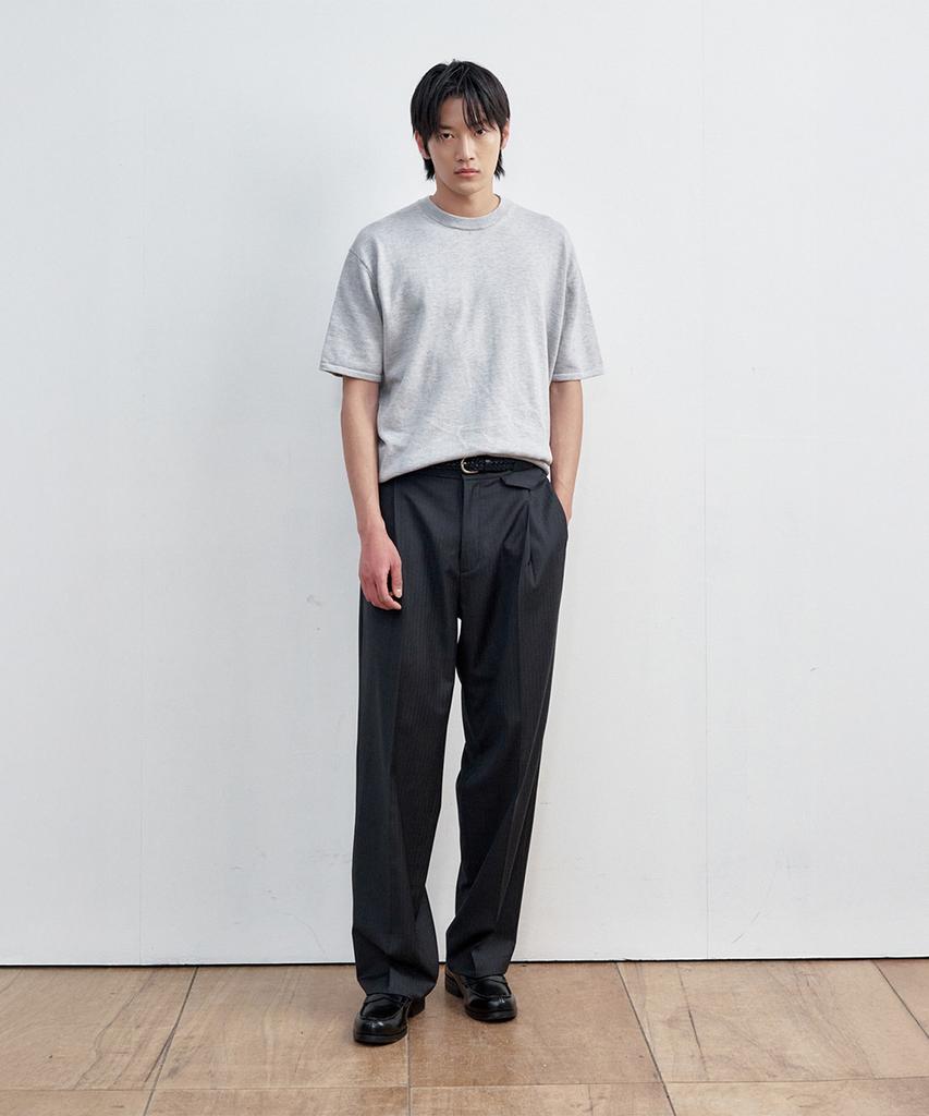 SIECLE Essential Cotton Silk Half Knit (Gray)