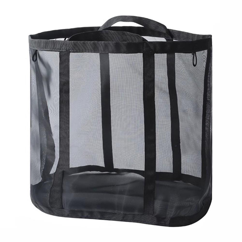 Foldable Laundry Basket Mesh Storage Basket Wall-mounted Storage