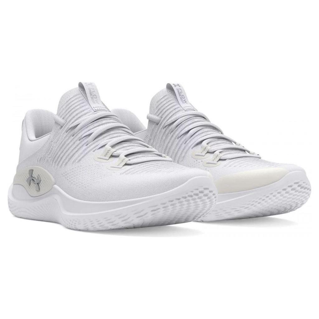 Under Armour Flow Dynamic IntelliKnit White Metallic Silver Men Sneakers 3027177-100