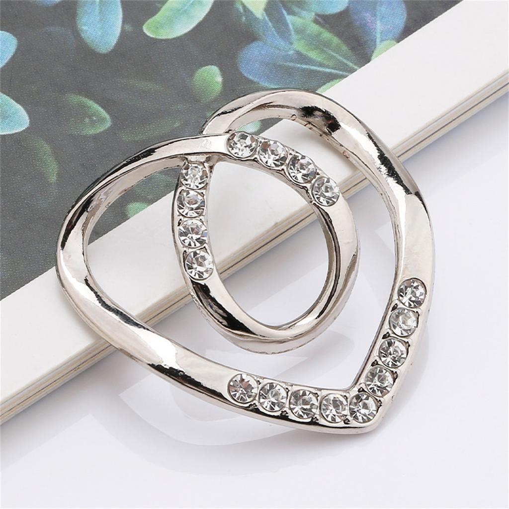 Scarf Ring Clip - T-shirt Ties Clips Clothes Corner Knotted Button For Women Fashion Metal Shirt Clip Buckle