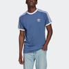 Adidas Originals Vintage Stripes 3-Series Tee with Embroidered Logo Men Tops Blue GN3501