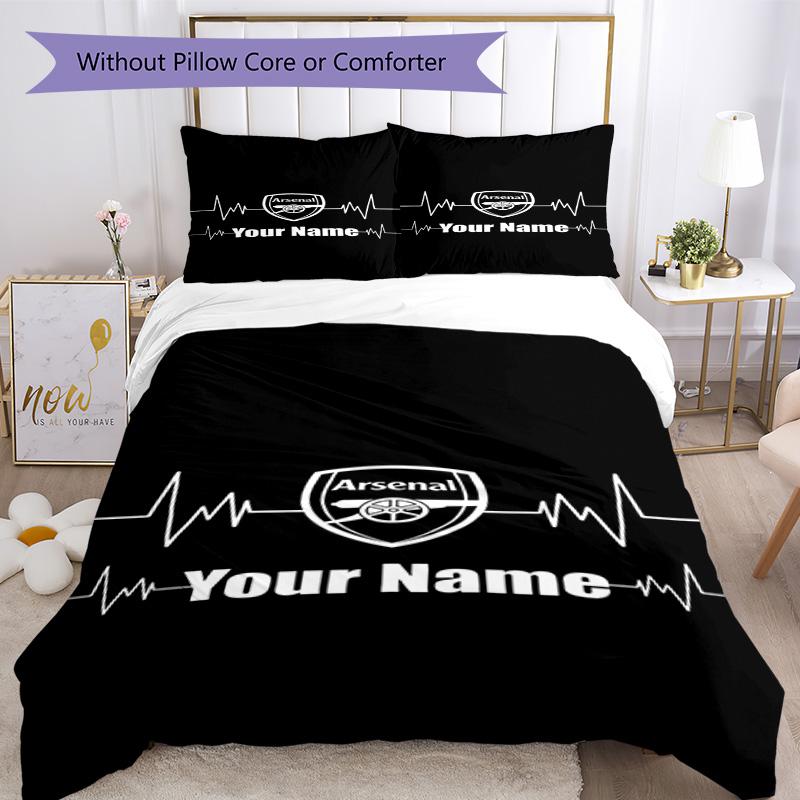 Arsenal F.c. Customize Your Name Bedding Set Suitable for Bedrooms Soft Bedding Home Decor Christmas, WeddingPerfect