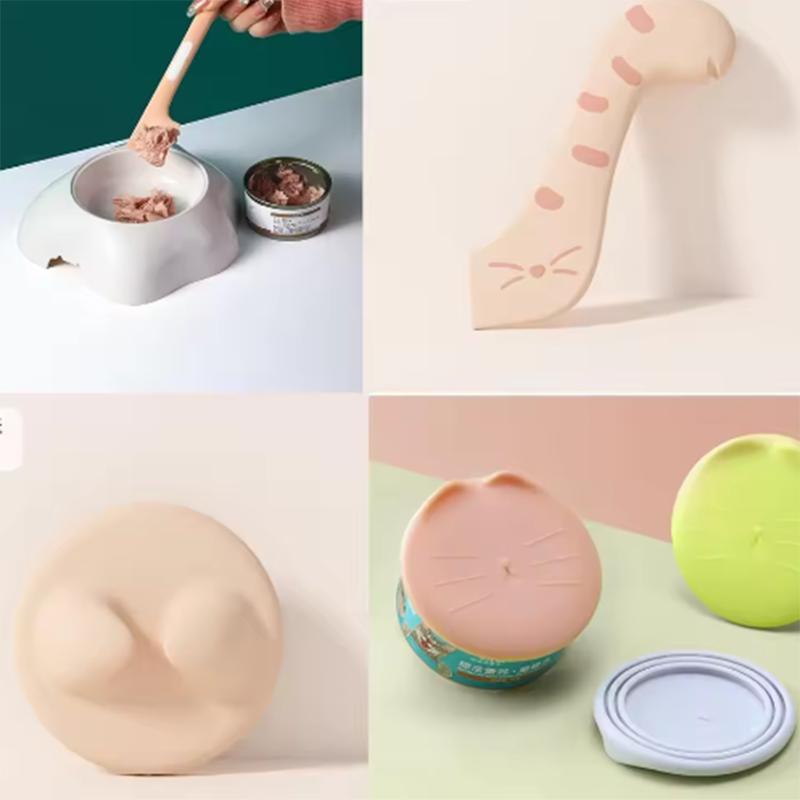 Кошачий консервный ложка-открывалка крышка для сохранения свежести кошачья консервная уплотнительная крышка дозатор кошачьих полосок ложка для выдавливания крышка для домашних животных