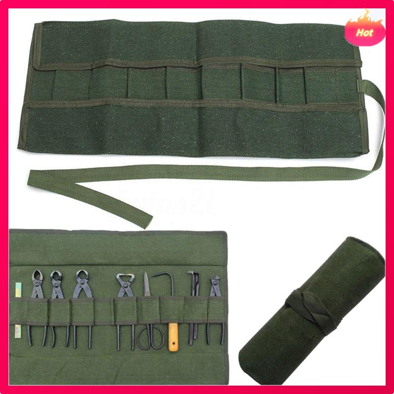 4Pcs 600X430mm Japanese Bonsai Tools Storage Package Roll Bag Canvas Tool Set Case