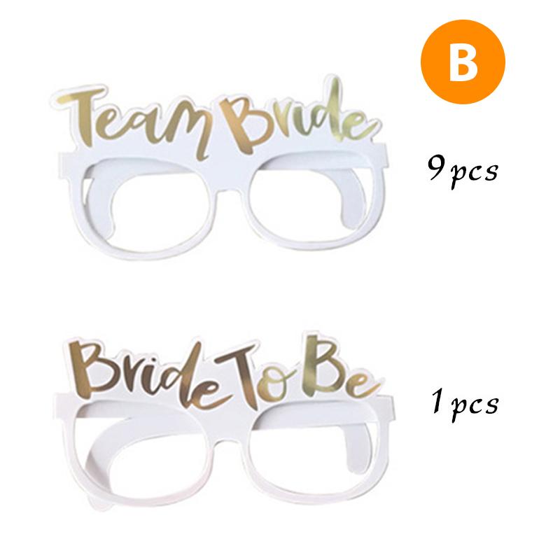 Девичник Бумажные Очки Розовое Золото Команда Невесты Белая Невеста На Свадьбу