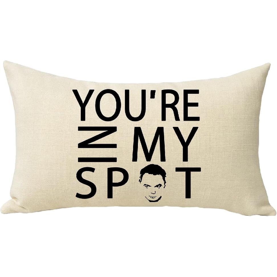 Pycat You're in My SPOT Lumbar Throw Pillow Cover 12x20, Rectangle Farmhouse Cushion Decor, Wedding Present Pillowcase Cotton Linen Decoration