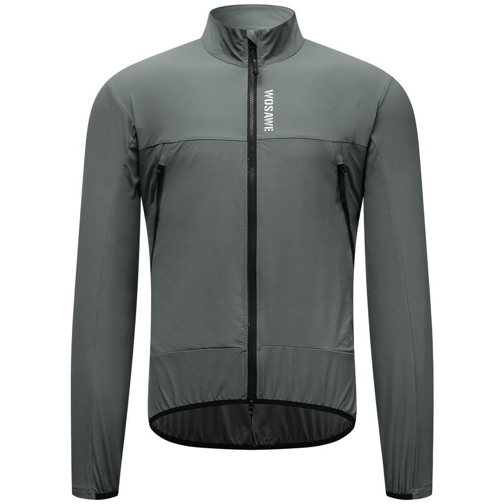 Wosawe Мужская и женская куртка для шоссейного горного велосипеда, ветрозащитная, водонепроницаемая, дышащая, солнцезащитная, светоотражающая, для ночного бега, для велоспорта, ветрозащитная куртка