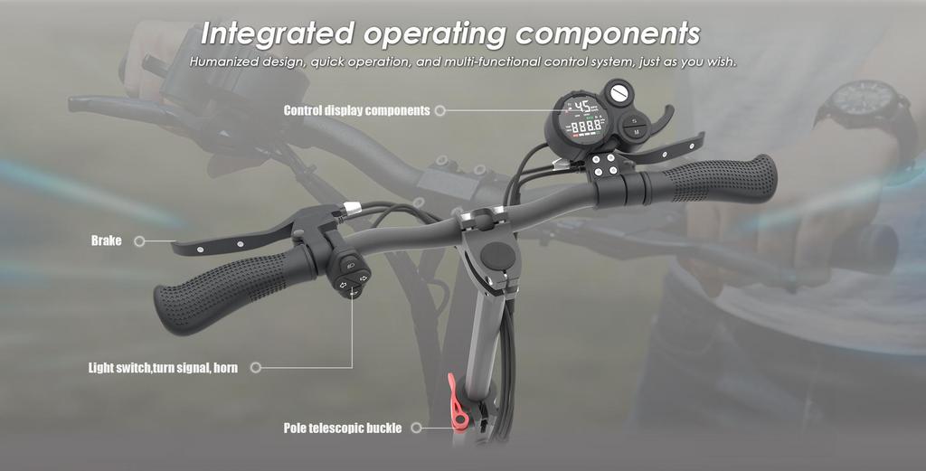 KuKirin Электросамокат M4 Max: Мотор 800 Вт, аккумулятор 48 В 18,2 Ач, максимальная скорость 45 км/ч, запас хода 64 км, водонепроницаемость IP54 - Складной, двойная подвеска