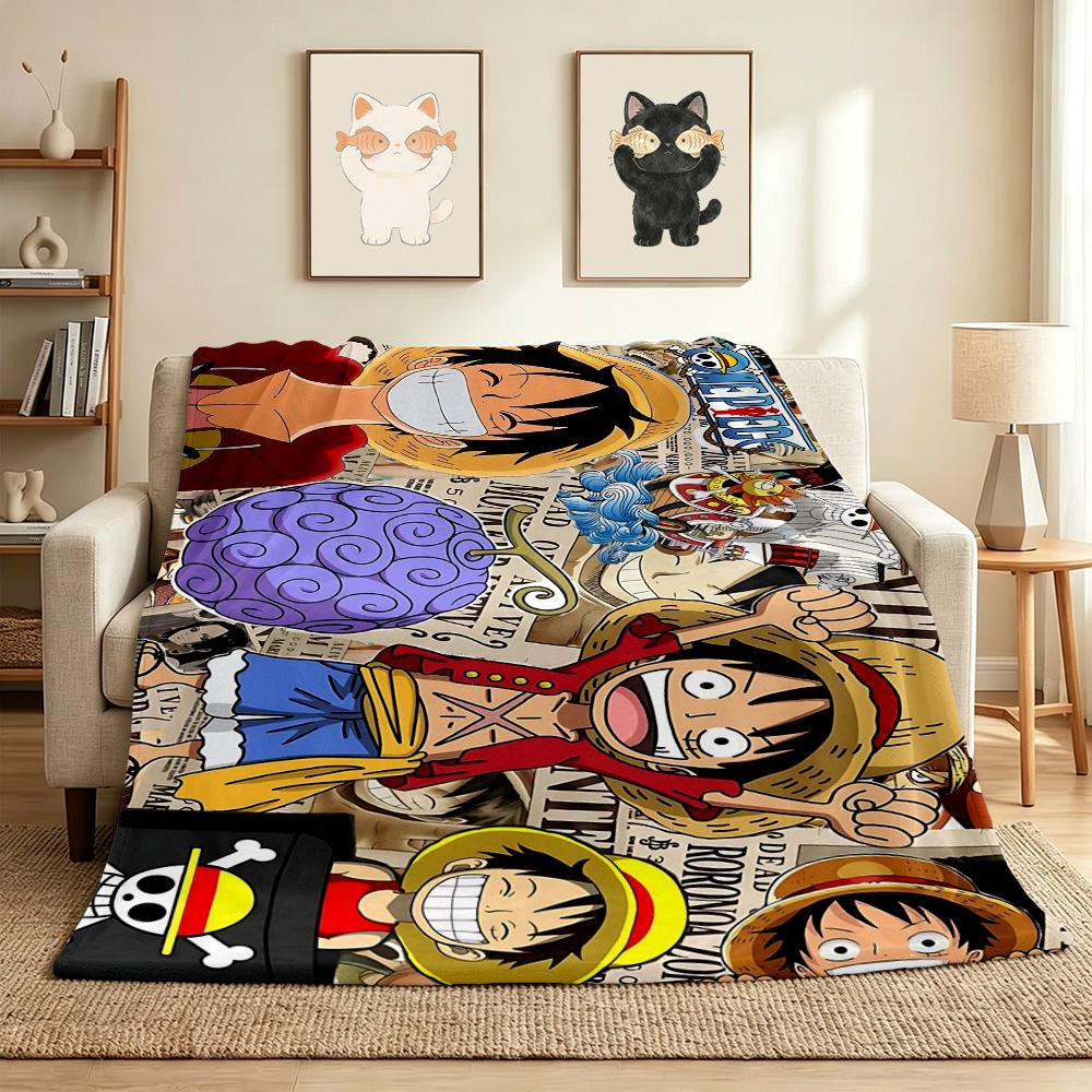 One Piece Flannel Blanket Throw Blanket Soft Warm Sofa Bed Camping home Decor Unique Christmas Gift C926841