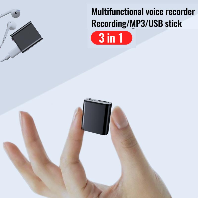 Agc Activated Mini Voice Recorder Espia 4-32gb Magnetic Intelligent Audio Sound Dictaphone Hd Noise Reduction Record Mp3 Player