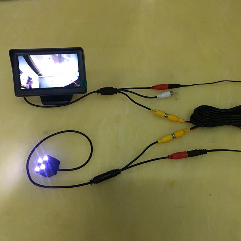 Car Rear View Camera Ip68 Waterproof Ccd4 Led Auto Backup Monitor 170 Degree Hd Image Night Vision Reversing Parking Camera