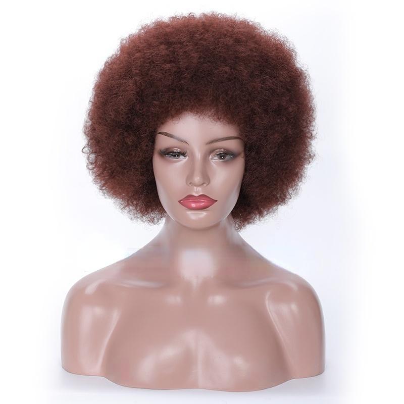 MERISIHAIR Women Fashion Short Black Hair Wigs Afro Curly Wig for Women Synthetic Fiber Wig