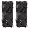 Gothic Black Fingerless Long Gloves Punk Hole Half-finger Glove Arm Warmer Beggar Cosplay Halloween Costume Accessories