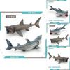 Модель акулы - морского существа для детей, образовательный экспонат, ПВХ-поделка