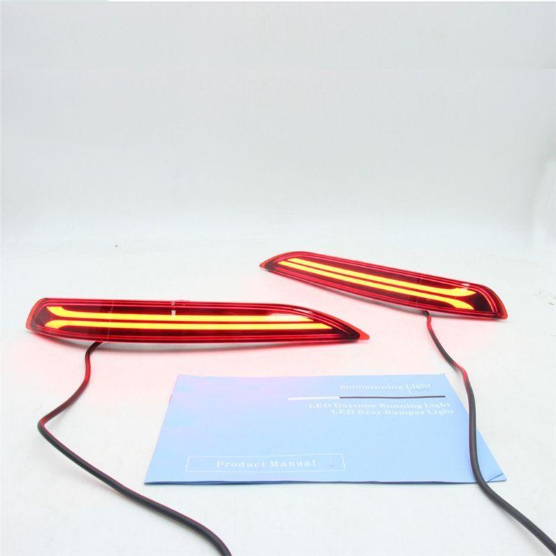 2 PCS Car Rear Bumper Light(LH+RH)Brake Light Warning Light As Shown ABS For Equinox