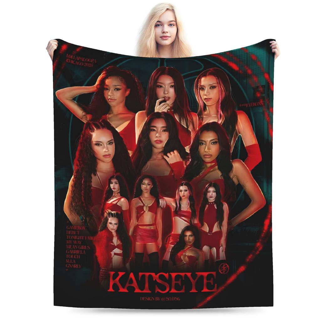 Katseye kpop к-поп девушка Плед Мягкий флис Новинка Подарок Пледы Покрывала