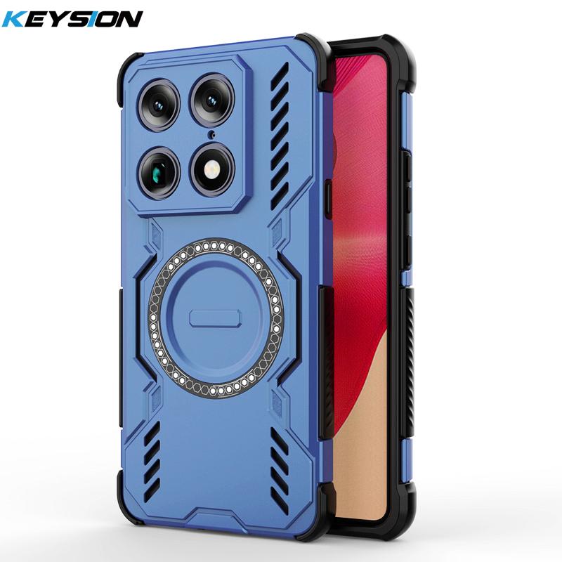 KEYSION Hollow Heat Dissipation Case for Motorola Signature 5G TPU+PC Magnetic Cooling Shockproof Phone Cover for MOTO Signature