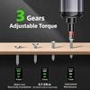 Cordless Electric Screwdriver,3 Torque Settings Rechargeable Screwdriver Set with 2000mAh Battery,LED Light,USB-C Charging,for Home Repair