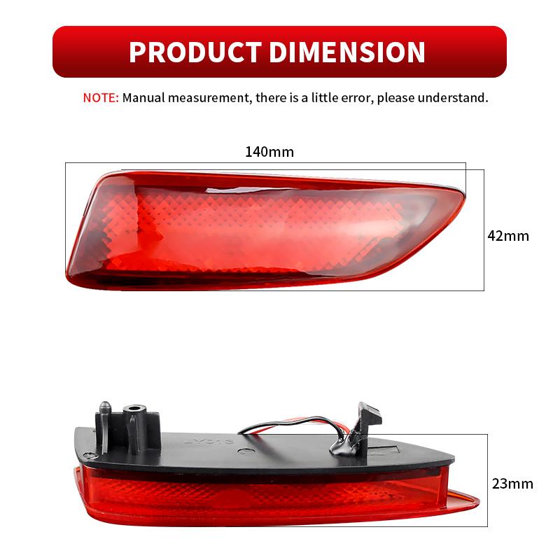 2PCS For Lexus CT 200h CT200h 2011-2015 Car Bumper Tail Light Rear Fog Light Bumper For Toyota Corolla 2011-2013 OEM: 8192002030