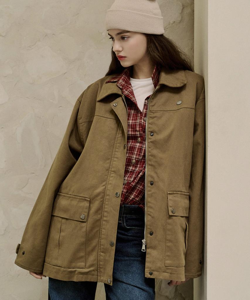 LUSIDA Noah Oversized Cotton Work Jacket_2 Colors