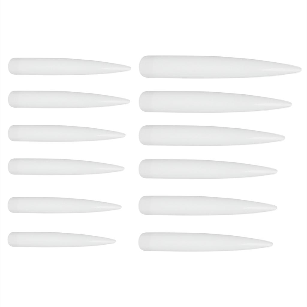 120 шт. Очень длинные типсы для ногтей, полное покрытие, стилет, искусственные ногти для нейл-арта, сделай сам, салон, натуральный цвет