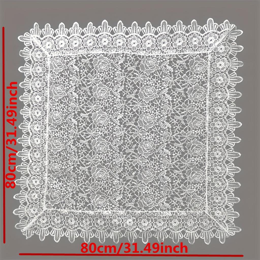 Элегантная водорастворимая белая кружевная скатерть с вышивкой, чайные скатерти, коврик для стола, свадебная скатерть, кухонная посуда, вечерние рождественские украшения