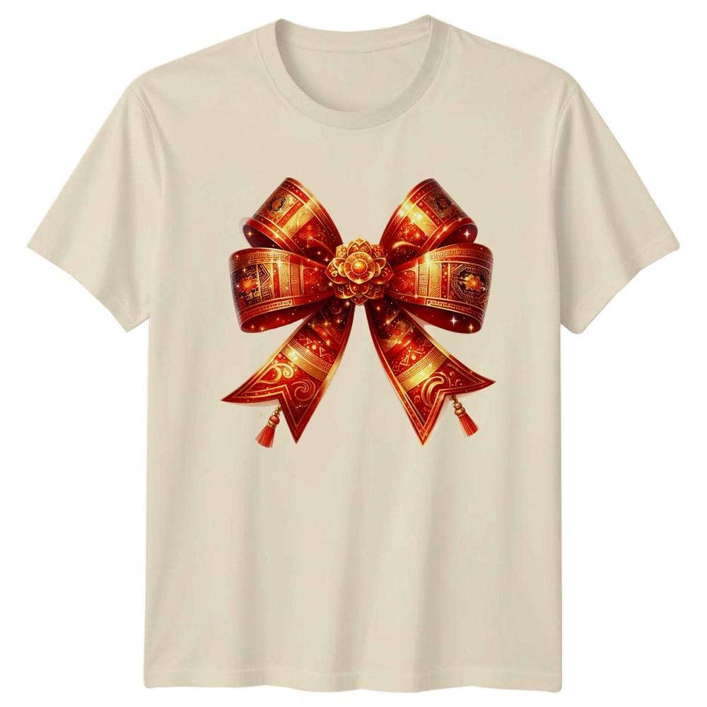 Christmas Bow Festive Holiday Unisexs TShirt Unisexs Tee Graphic Unisex Top