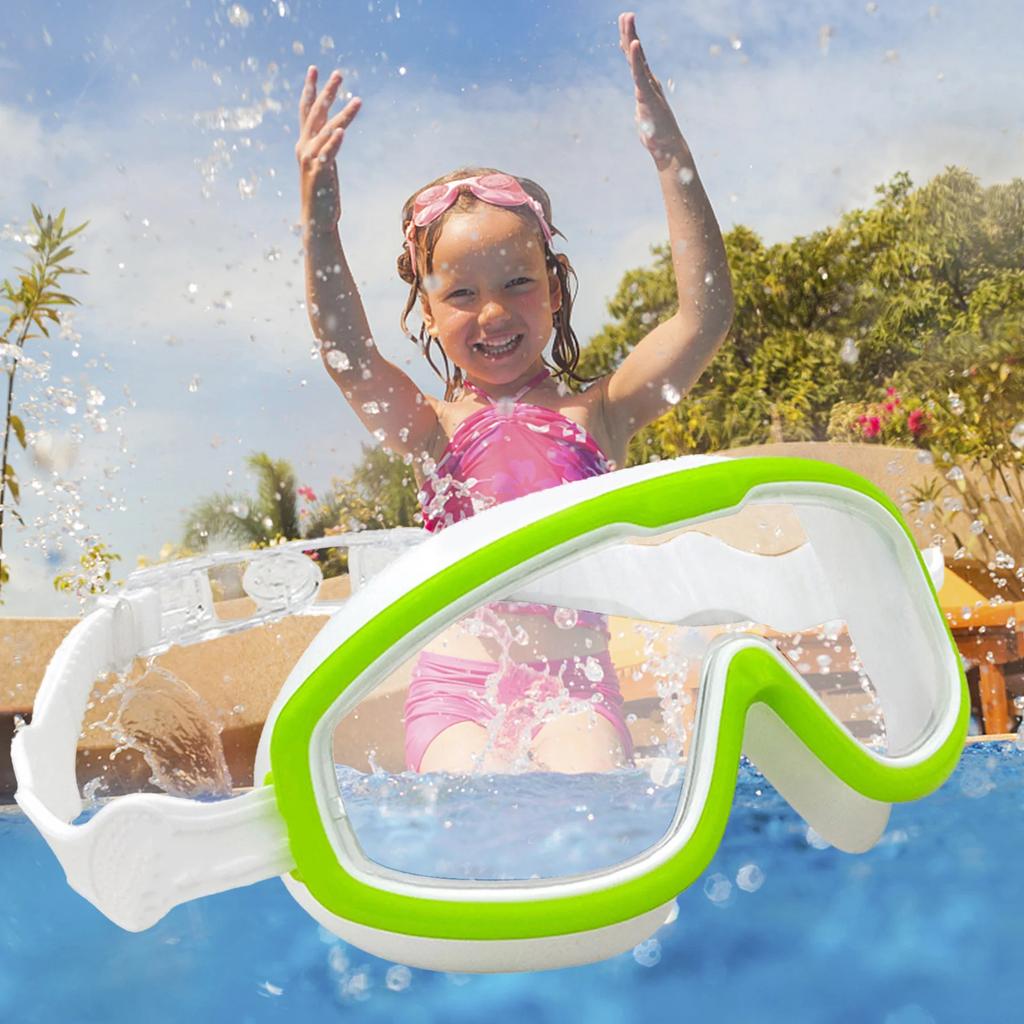 Big Frame Kids Swim Goggles Anti Fog Wide View Swimming Gear for Boys Girls Children Glasses for Swimming Pool