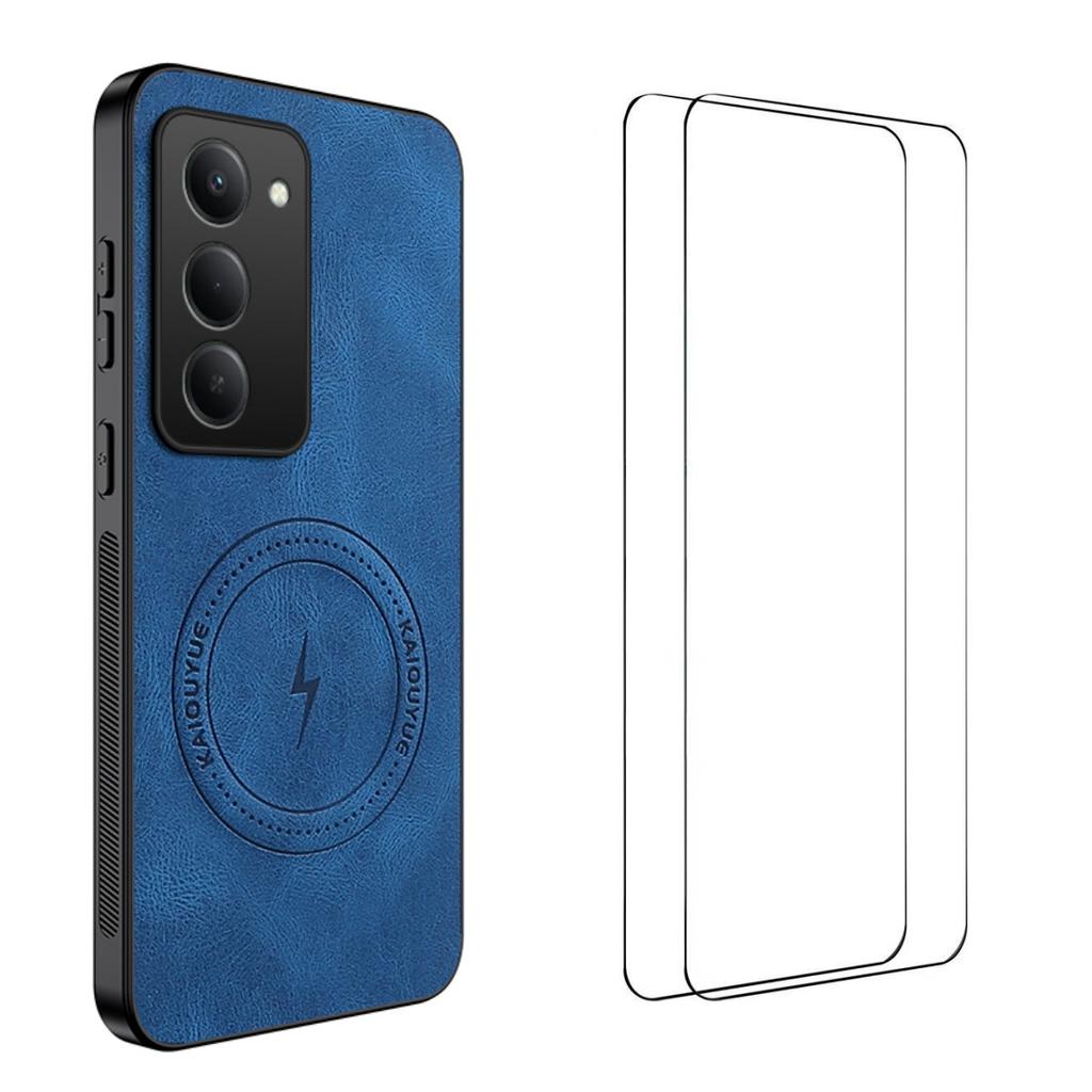 For Xiaomi Redmi 15 5G (Global) (169mm) Magnetic Case WANLONFENG SD Series PC TPU Phone Cover with 2Pcs Screen Film