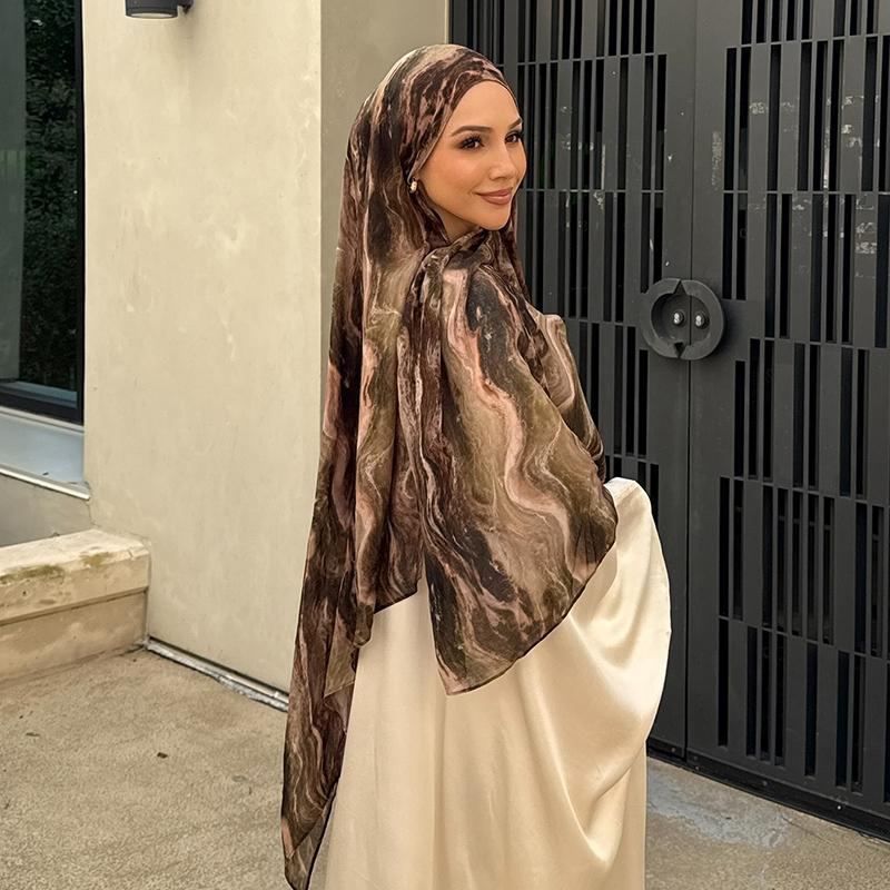 Watercolour Modal Breathable Light Weight Soft Scarf Cotton Floral Printed Rayon Viscose Woven Muslim Women Shawl Hijab Scarves