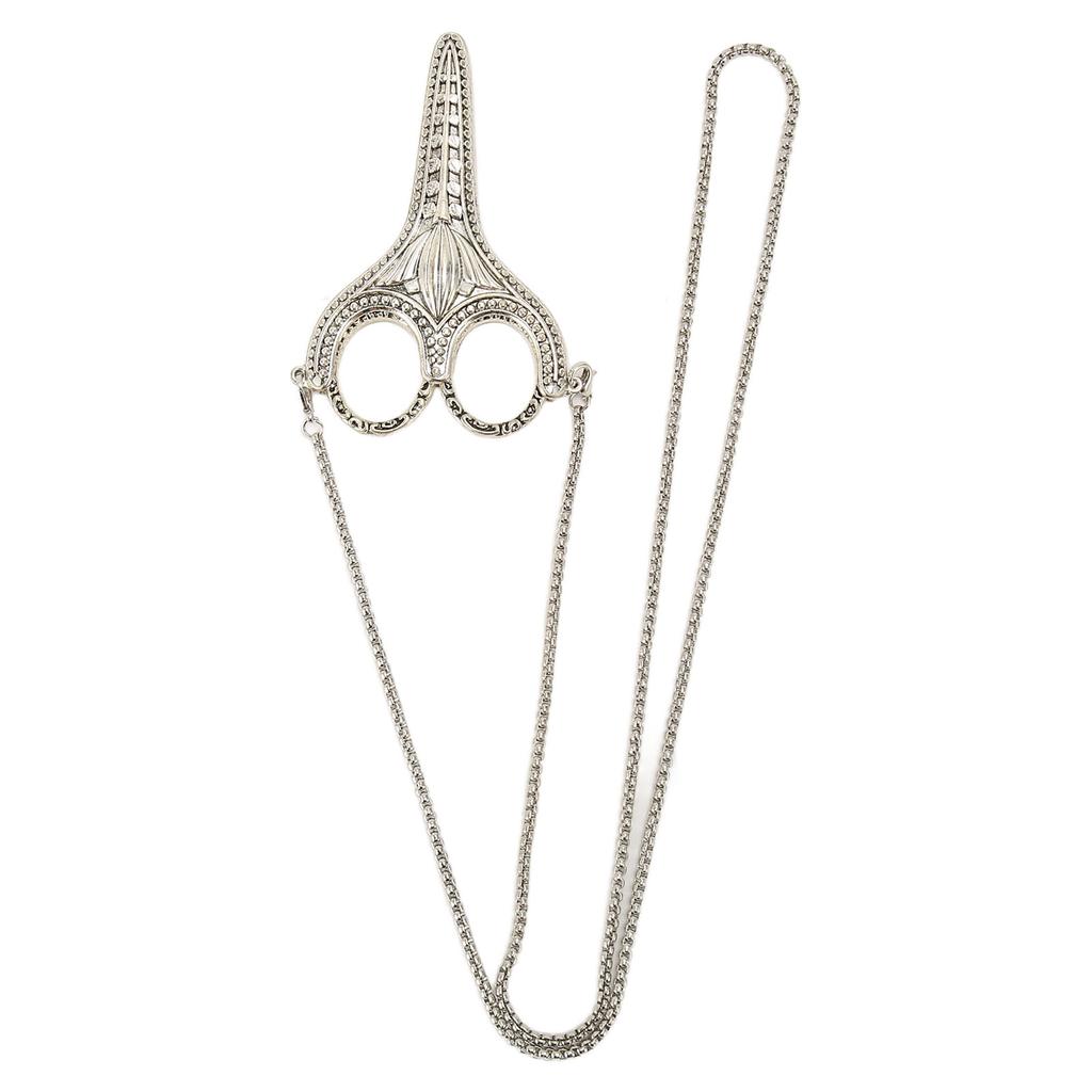 Embroidery Scissors Retro Exquisite Stainless Steel Sewing Scissors with Sheath Chain for