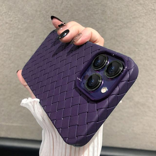 Мягкий тонкий чехол с дышащим плетением для iPhone 14 13 12 mini 11 Pro Max X XR XS Max 7 8 Plus SE 2 3 BV Grid, однотонная задняя крышка