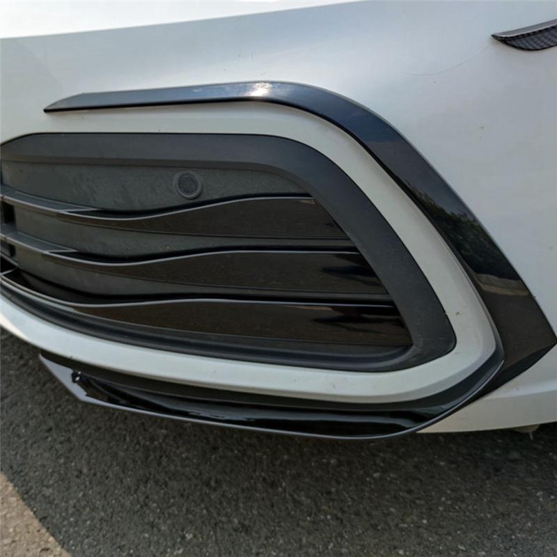 Для VW Golf 8 Mk8 2021 2022 Автомобильная передняя решетка радиатора Декоративные полосы для решетки Защитная накладка противотуманной фары АБС-пластик Аксессуары для модификации автомобиля