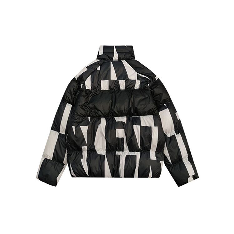 Nike Пуховик с воротником-стойкой, повседневная мужская верхняя одежда, черный, белый CK1850-121