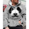 Men's Hoodie Sweatshirt White Hooded Tiger Graphic Prints Sports Casual Spring & Fall Clothing