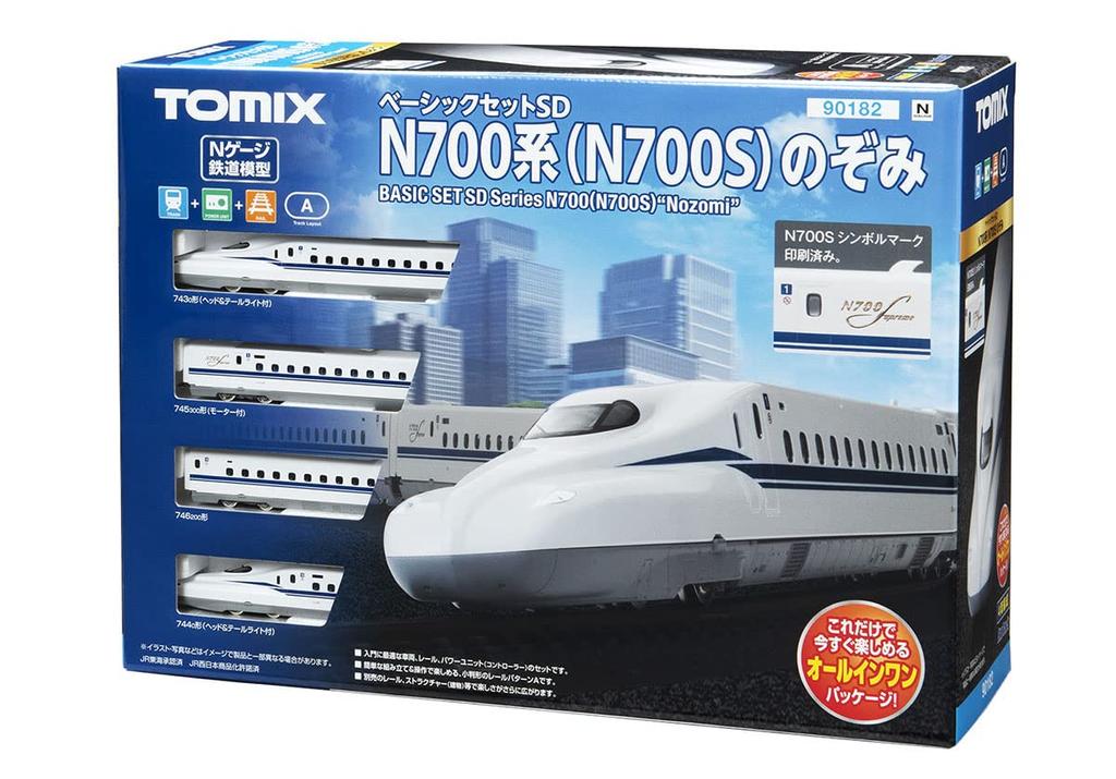Tomytec TOMIX Базовый набор N-масштаба SD Серия N700 Нодзоми 90182 Вводный набор железнодорожных моделей Белый (N700S)