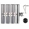 QISHUO Stainless Steel Rod Boat Rod Boat Rod Rod Trolling Rod Rotation Angle Clamp 4 Pieces Holder, Holder, Board, Moped, Post, Stand, Prevention,