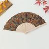 Props Hand Held Fan Bohemian Style Hand Folding Fan Portable Wooden Folding Fan